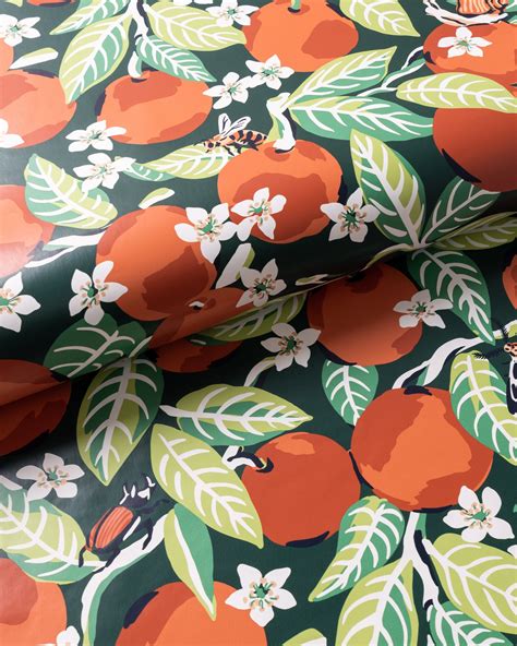 Orange Grove - Peel & Stick Wallpaper - Juniper