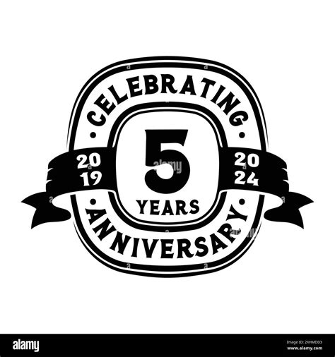 5th Anniversary Celebration Logo Design Template 5th Anniversary