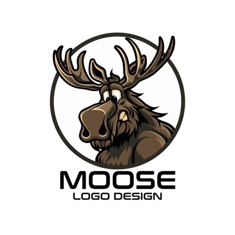 Premium Vector Moose Cartoon Vector Logo Design