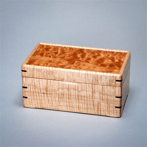 Small Jewelry Box Keepsake Box Treasure Box Curly Maple Etsy Small