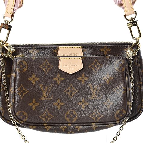 Louis Vuitton Multi Pochette Monogram Rose Claire Natural Resource