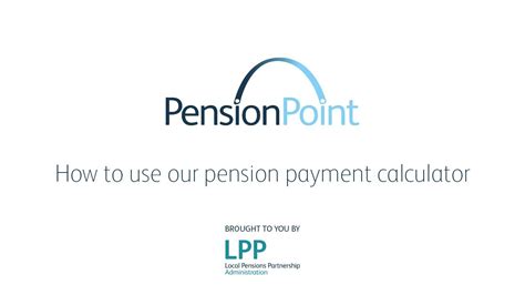 PensionPoint How To Use Our Pension Payment Calculator YouTube