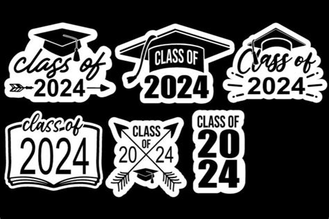 Class Of 24 Stickers Graduation Sticker Sticker Class Of 2024 Class Of 2024 Stickers Senior