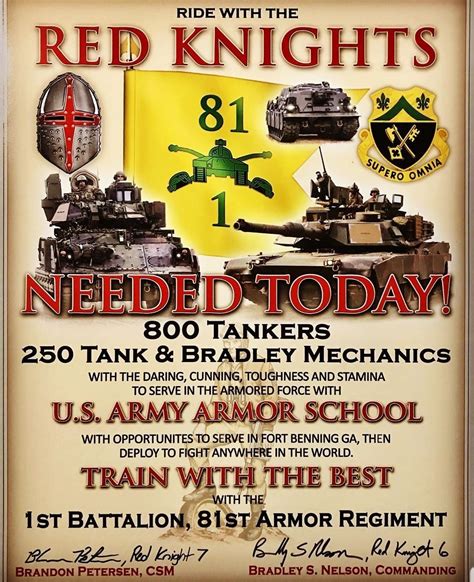 1st Battalion 81st Armor Regiment 19k Osut 91a 91m Ait Rtankers