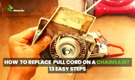 replace pull cord   chainsaw   easy steps