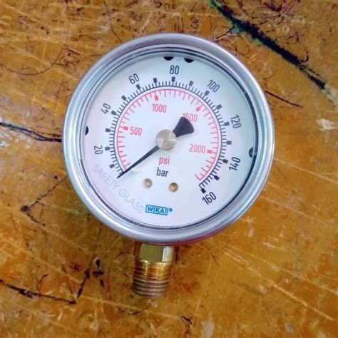 Promo Pressure Gauge Wika Stainless Kuningan Racket Bar Psi