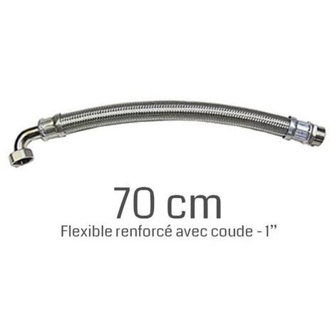 70 cm avec coude de raccordement pour pompes Flexible renforcé 1