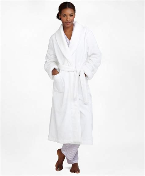 Lyst - Brooks Brothers Terry Cloth Robe in White