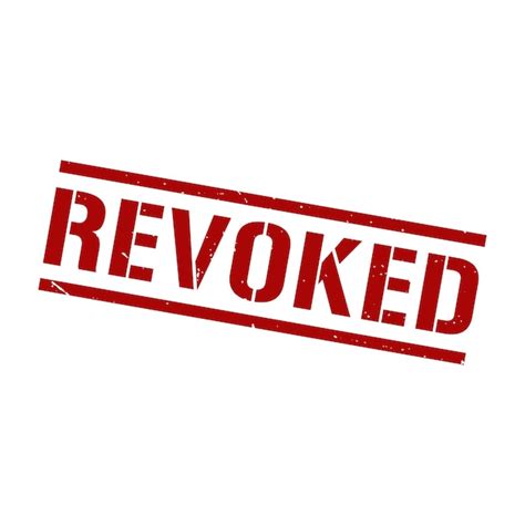 Premium Vector Revoked Stamprevoked Grunge Square Sign