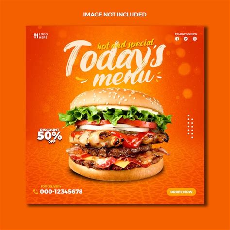 Premium Psd Food Social Media Promotion And Instagram Banner Post Design