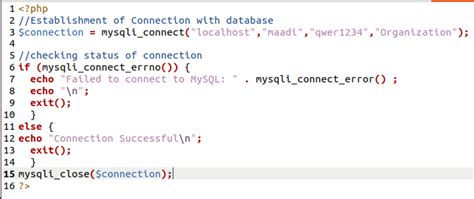 Connect String Php Mysql