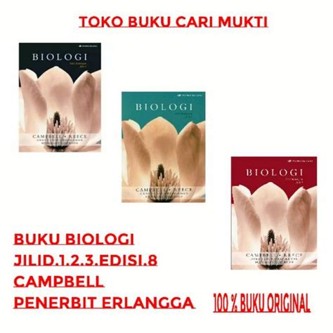 Jual Buku Biologi Campbell Jilid 1 2 3 Edisi 8 100 Asli Penerbit