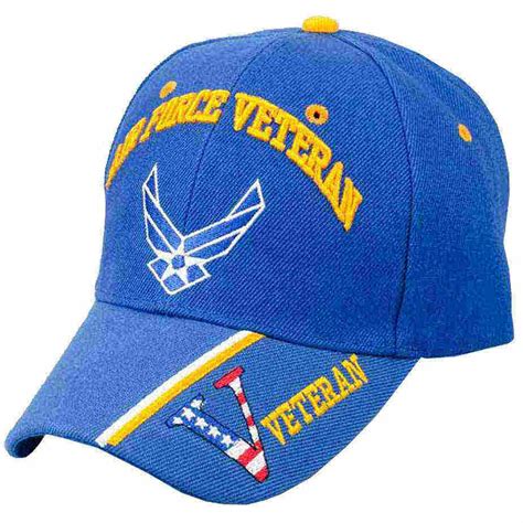 Us Air Force Veteran W Seal Emblem Hat