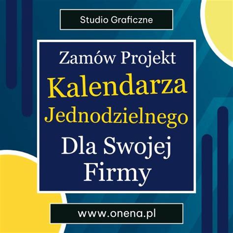 Projektowanie Kalendarzy Jednodzielnych Studio Graficzne Dtp