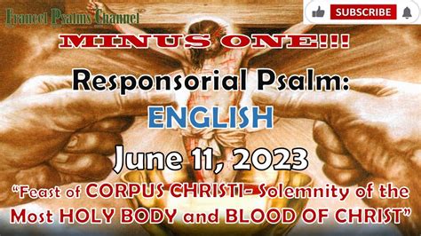 Minus One Instrumental Responsorial Psalm June English