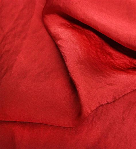 Red Satin Chiffon Fabric By The Yard Wedding Chiffon Dress Etsy