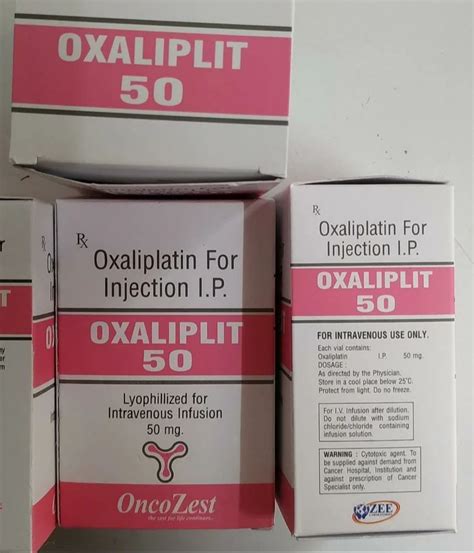 Oxaliplatin 50 Mg Injection At Rs 300 Vial Oxaliplatin Injection In