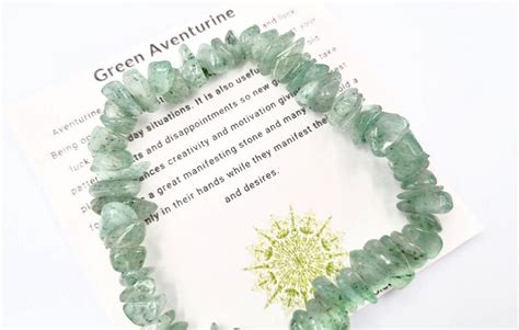 Green Aventurine Chips Bangle Hello Indigo Halo