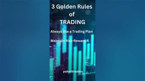 Golden Rules Of Trading Trading Money Intraday Youtube