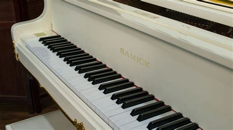 Samick Model Sg 172f Ivory And Gold Grand Piano For Sale Living Pianos