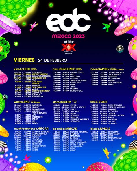 EDC México hoy cartelera horarios escenarios y cómo ver online el