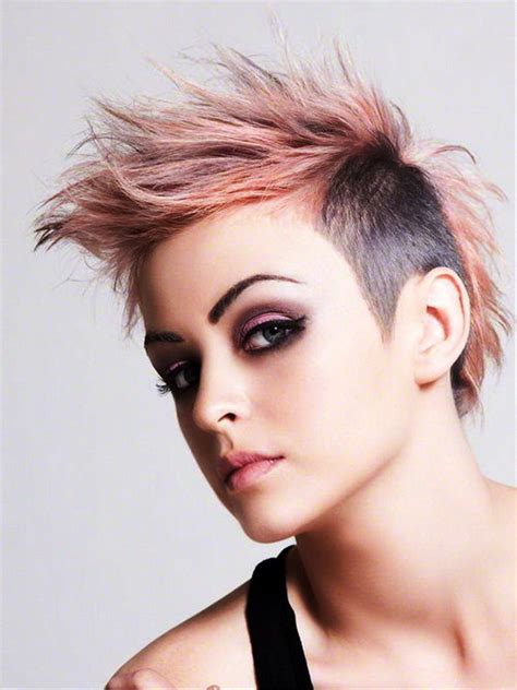 Pink Short Mohawk Funky Hairstyles Hairstyles Ideas Pink Short Mohawk Funky Hairstyles