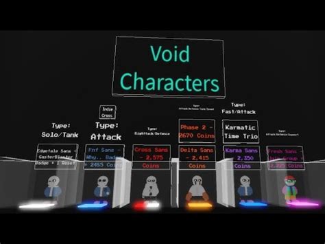 ShowCasing Void Characters In Au Sans Battle Remake Part 4 YouTube