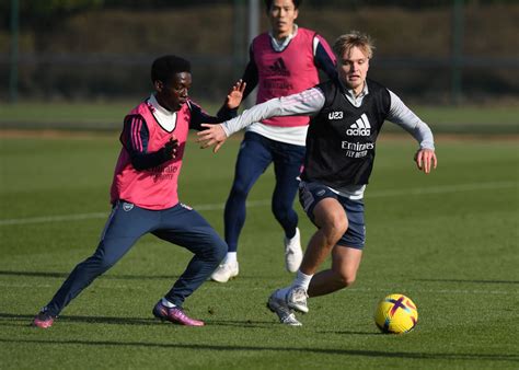 Arsenal Gem Amario Cozier Duberry Spotted In Pre Brentford Training