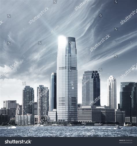 Future City - New York Skyline Stock Photo 55495210 : Shutterstock