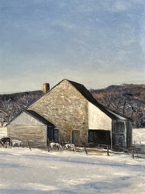 Barn in Snow - Etsy