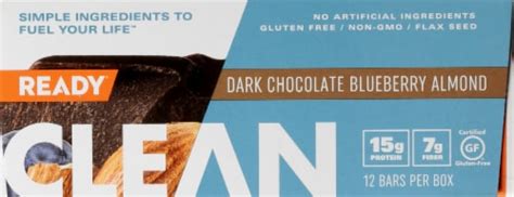 Come Ready Clean Protein Bars Dark Chocolate Blueberry Almond Protein Bars 12 Ct Frys Food