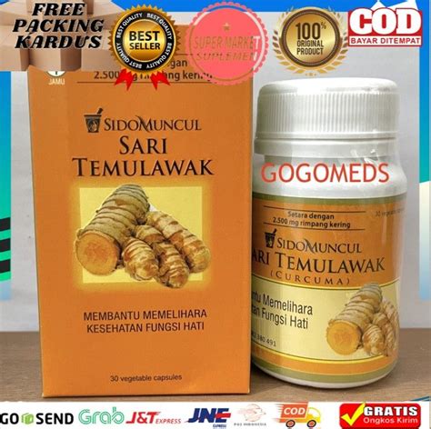 SIDOMUNCUL SARI TEMULAWAK CURCUMA ISI 30 KAPSUL Lazada Indonesia