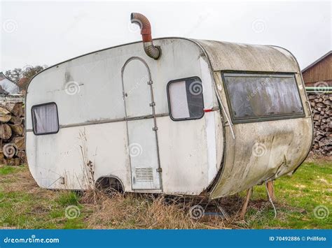 Rundown Old Caravan Stock Photo Image Of Dingy Detail