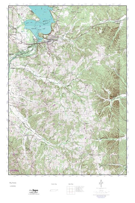 MyTopo Big Sandy Tennessee USGS Quad Topo Map