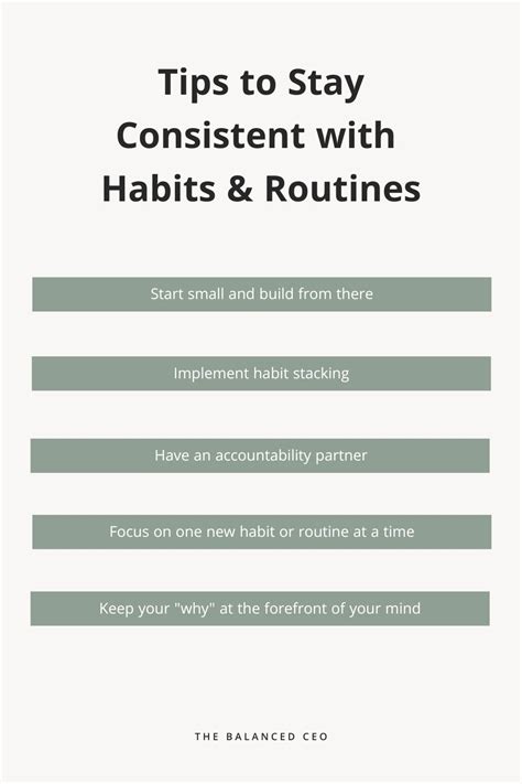 How To Stay Consistent With Your Habits And Routines The Balanced CEO