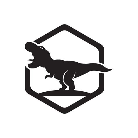 poderoso tirano saurio Rex logo jurásico período concepto icono