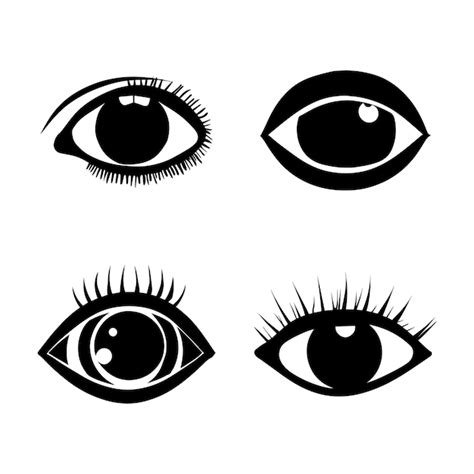 Ojos Humanos Conjunto Vector Ojo Abierto Vector Premium