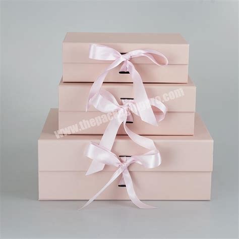 Wedding Gift Box With Changeable Ribbon Magnetic Closure For Luxury