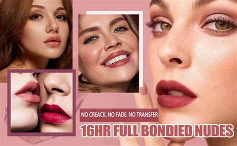 Colors Matte Liquid Lipstick Set Velvety Lip Gloss Lip Kit Waterproof Long Lasting Wear Nude