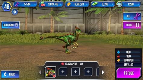 Velociraptor Max Level Jurassic World The Game Ios Android