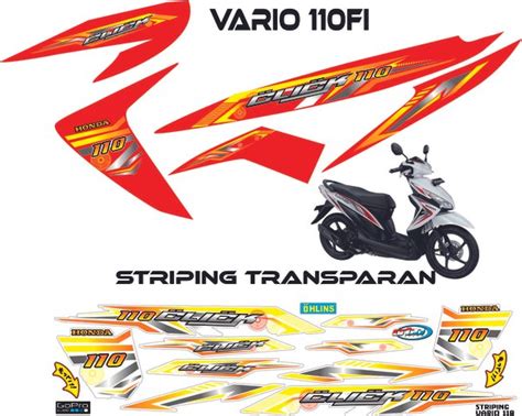 Jual STRIPING VARIO 110 F1 TRANSPARAN LIST STICKER VARIASI B6 Di Lapak