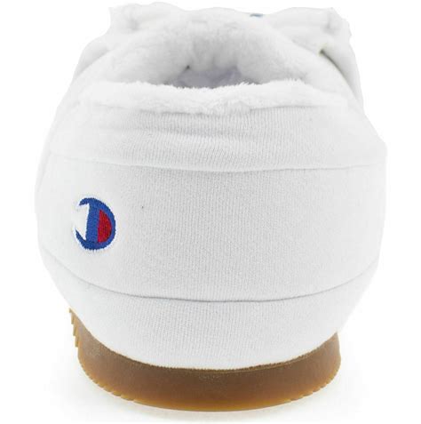 NEW MEN'S CHAMPION UNIVERSITY SLIPPERS WHITE SLIP ON