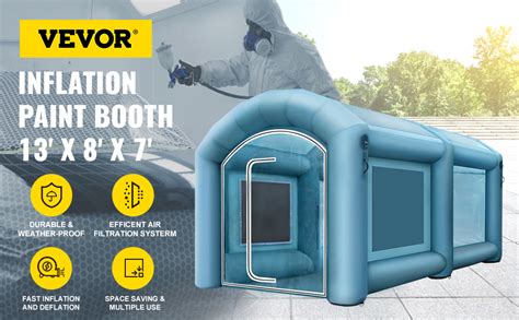 Happybuy Inflatable Paint Booth 13x8x7ft With 2 Blowers Professional