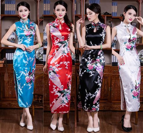 SEXY Ladies Casual Print Florl Cheongsam Sleeveless Dripping Dress Chinese Traditional Women ...