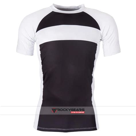 Polyester Spandex Half Sleeve Rash Guard Boxing MMA Equipment