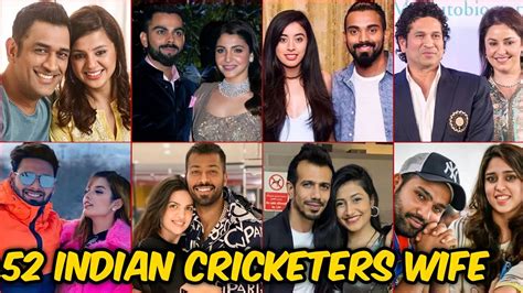 52 Indian Cricketers Wife 2021 Youtube