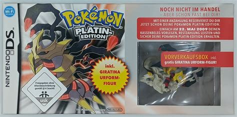 Nintendo Ds Pokemon Platin Edition Preorder Box Vorverkaufsbox Girat