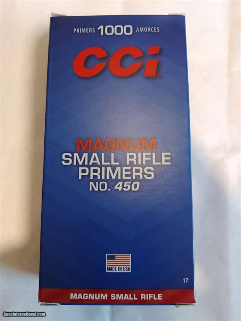 CCI Magnum Small Rifle Primers No 450 1 000 Count