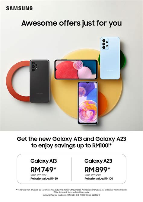 Samsung is offering their budget Galaxy A13 and Galaxy A23 with up to