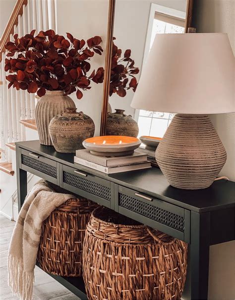 Woven Drawer Console Table Black Curated On Ltk Entryway Table